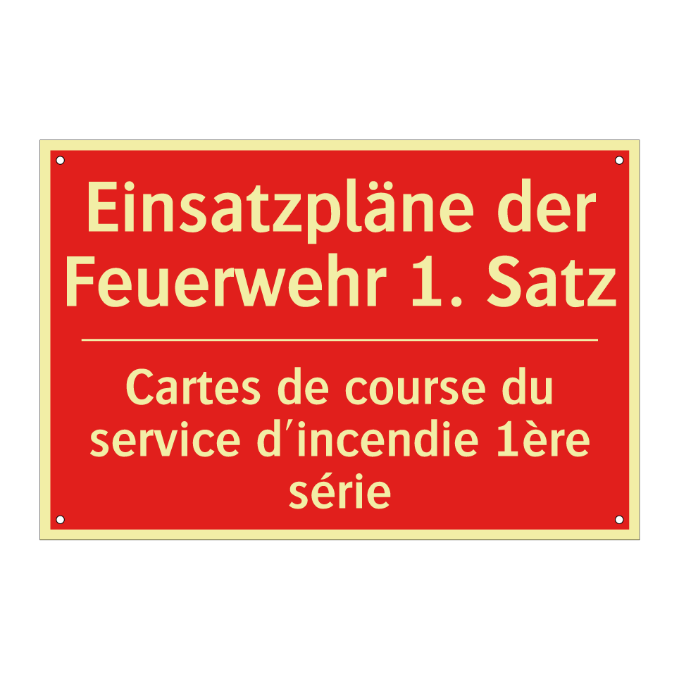 Einsatzpläne der Feuerwehr 1. /.../ - Cartes de course du service d'incendie /.../