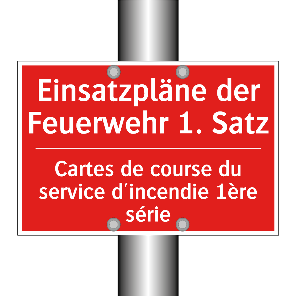 Einsatzpläne der Feuerwehr 1. /.../ - Cartes de course du service d'incendie /.../