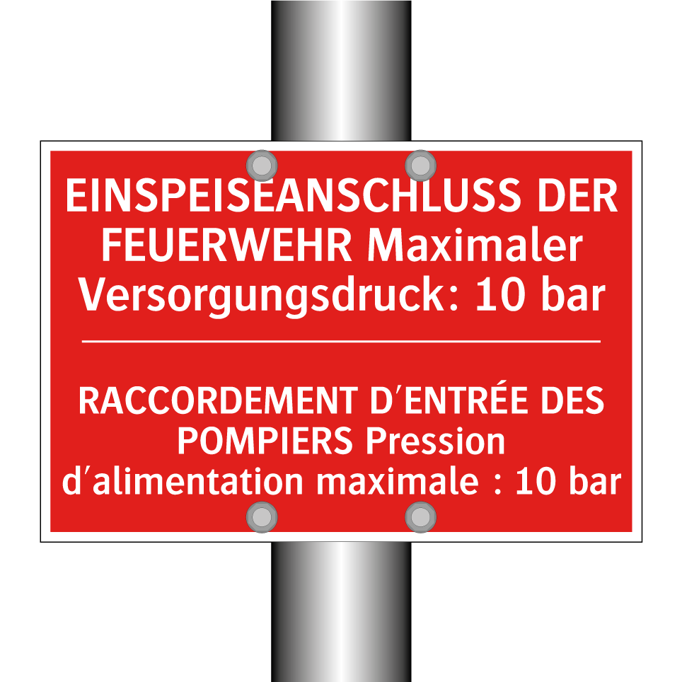 EINSPEISEANSCHLUSS DER FEUERWEHR /.../ - RACCORDEMENT D'ENTRÉE DES POMPIERS /.../