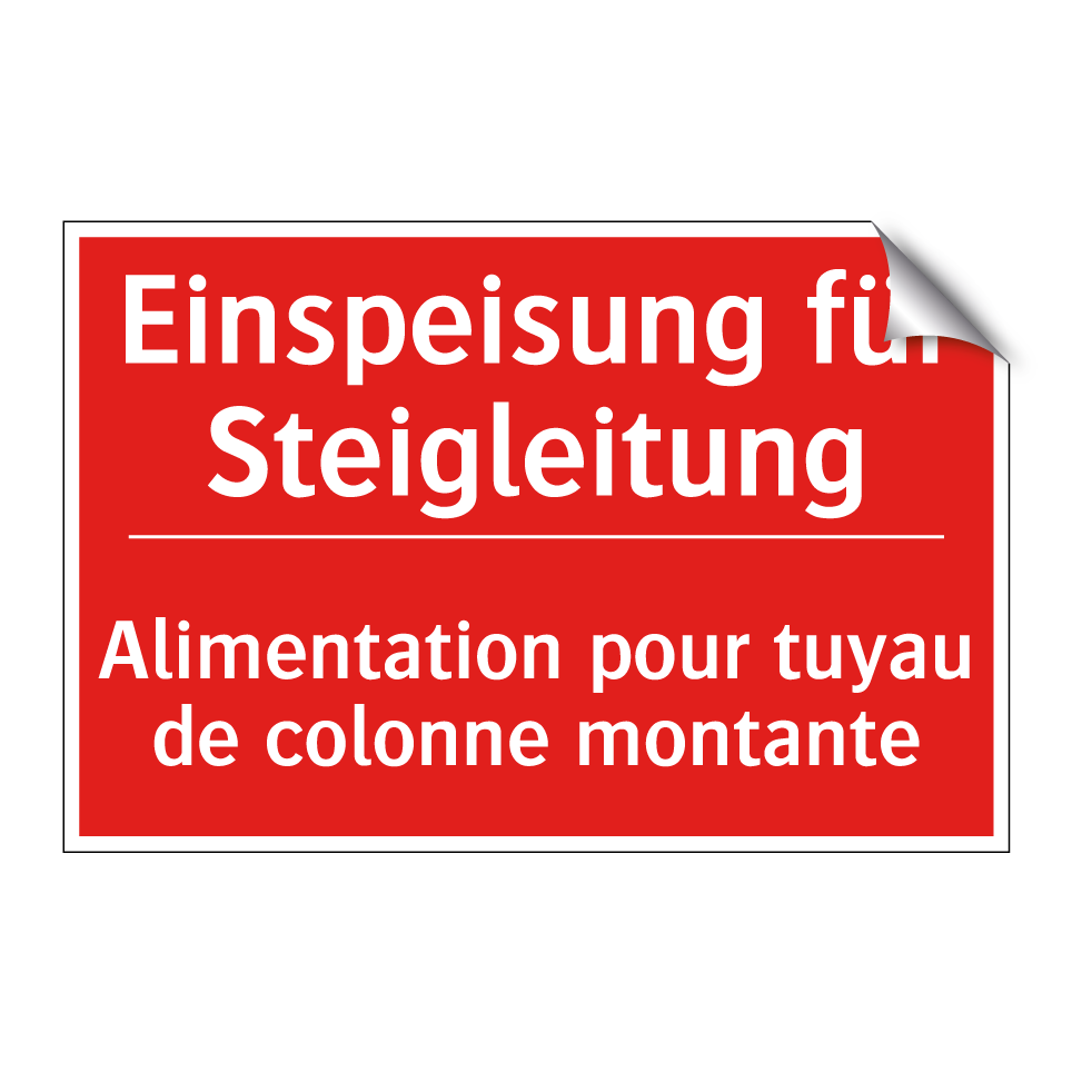 Einspeisung für Steigleitung - Alimentation pour tuyau de colonne /.../