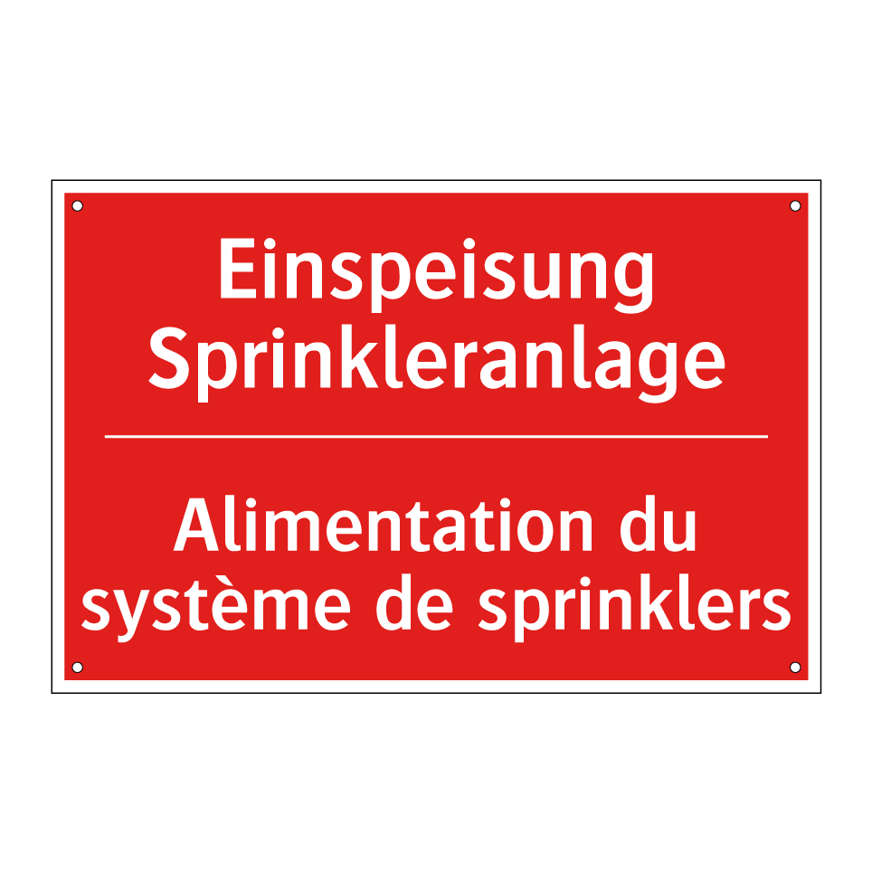 Einspeisung Sprinkleranlage - Alimentation du système de sprinklers /.../