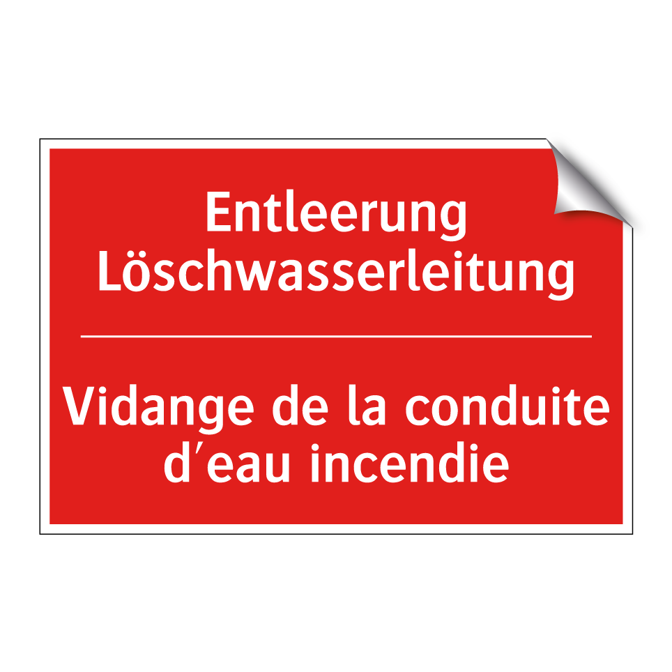 Entleerung Löschwasserleitung - Vidange de la conduite d'eau incendie /.../