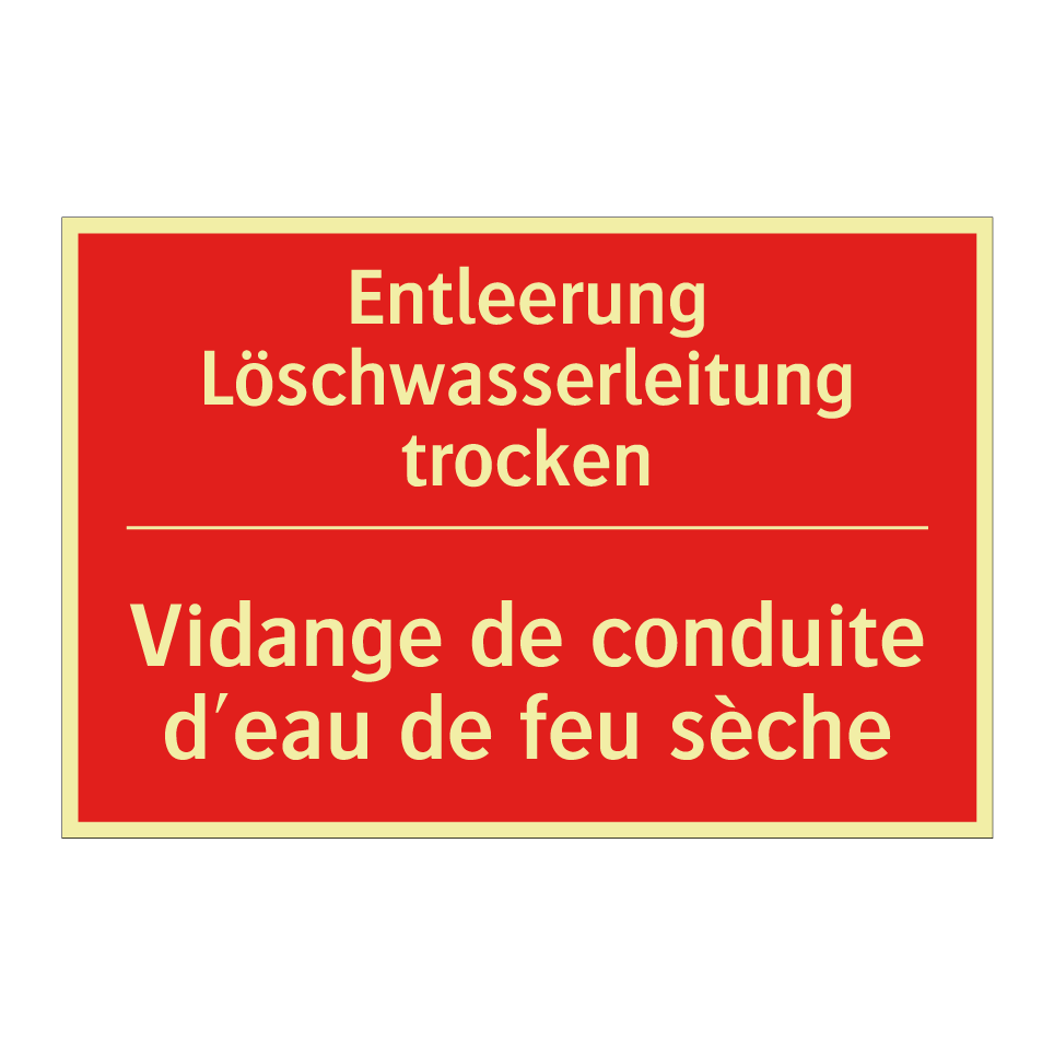 Entleerung Löschwasserleitung /.../ - Vidange de conduite d'eau de feu /.../