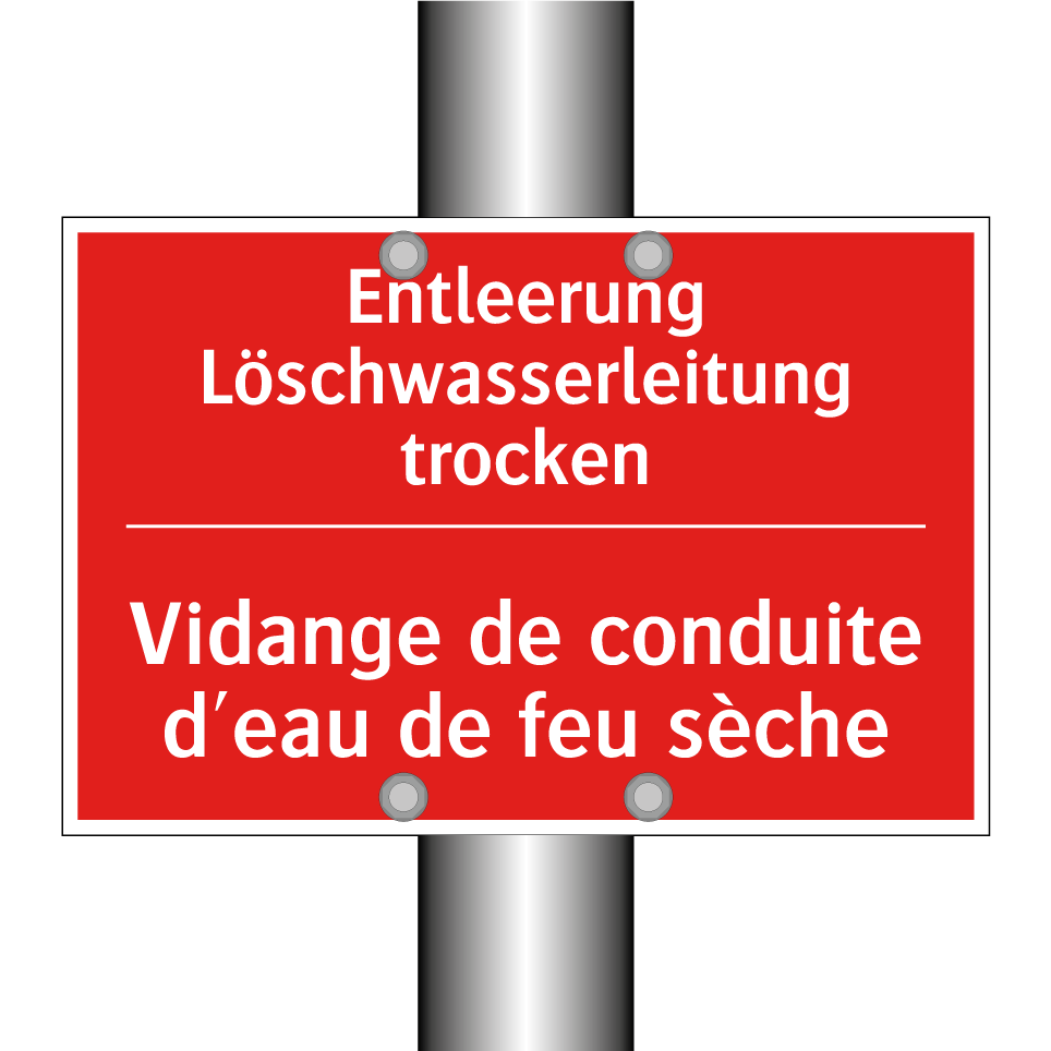 Entleerung Löschwasserleitung /.../ - Vidange de conduite d'eau de feu /.../