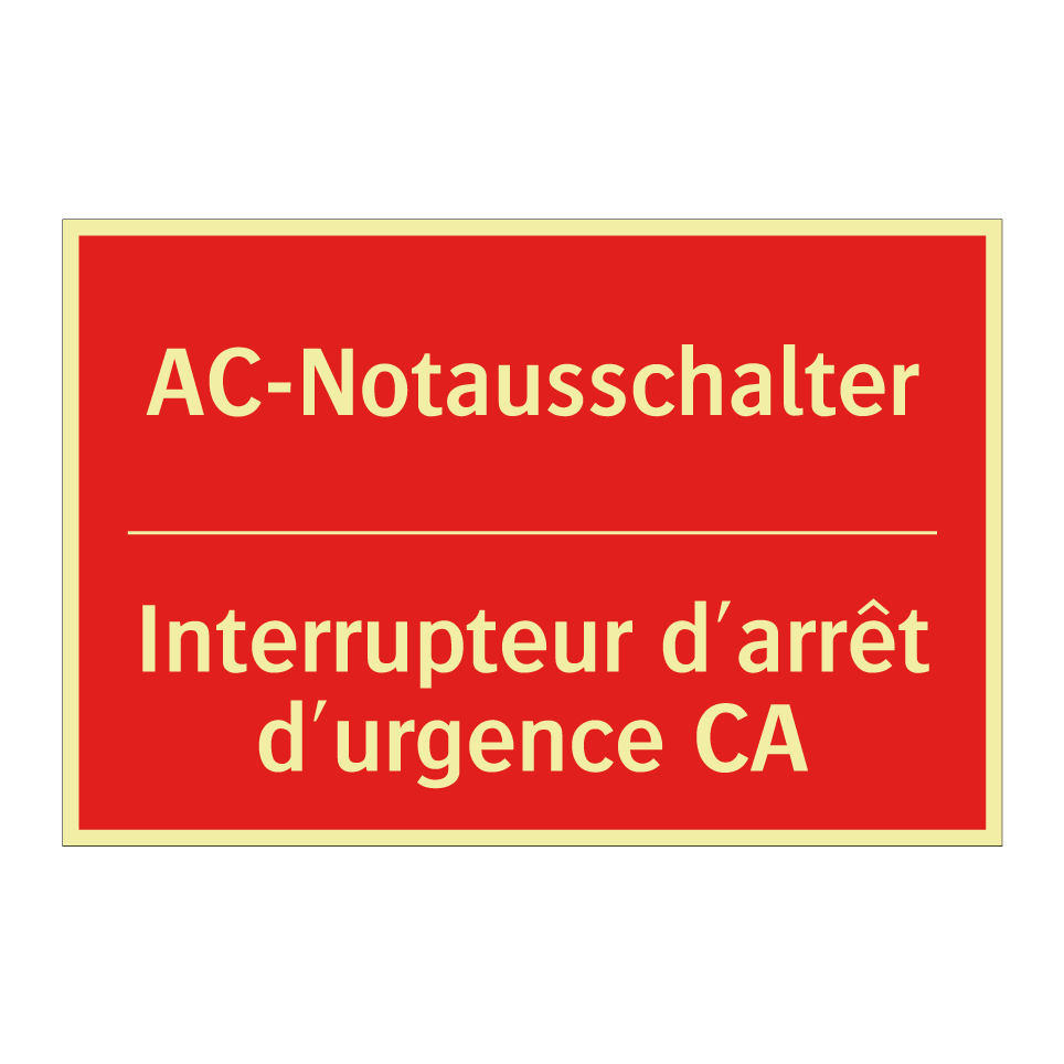 AC-Notausschalter - Interrupteur d'arrêt d'urgence /.../