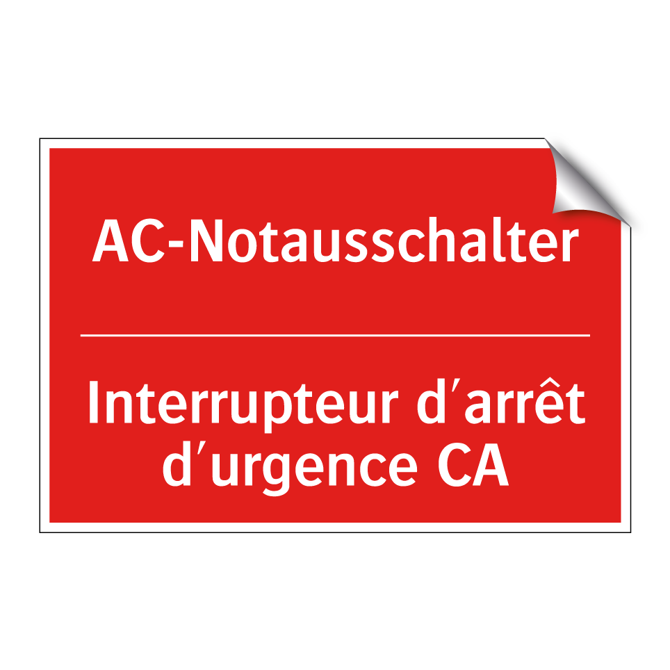 AC-Notausschalter - Interrupteur d'arrêt d'urgence /.../