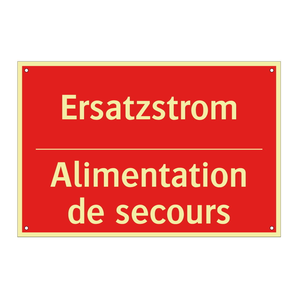 Ersatzstrom - Alimentation de secours