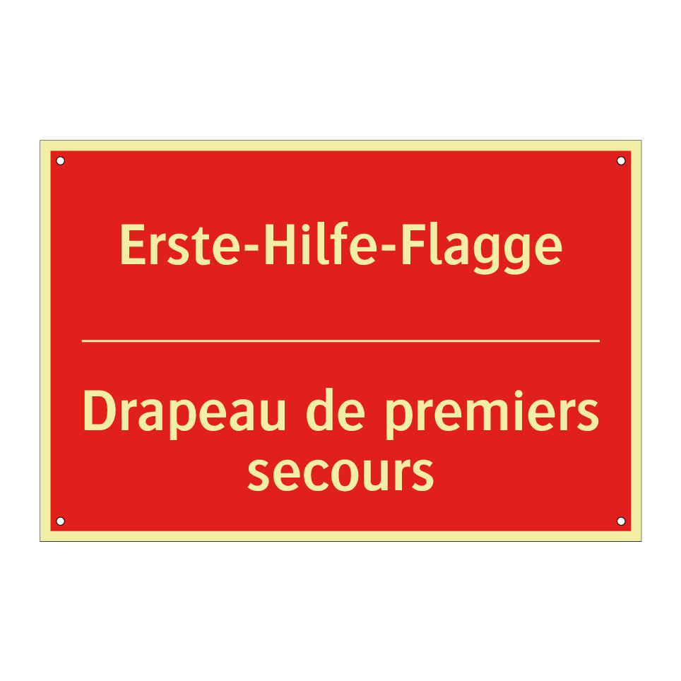 Erste-Hilfe-Flagge - Drapeau de premiers secours