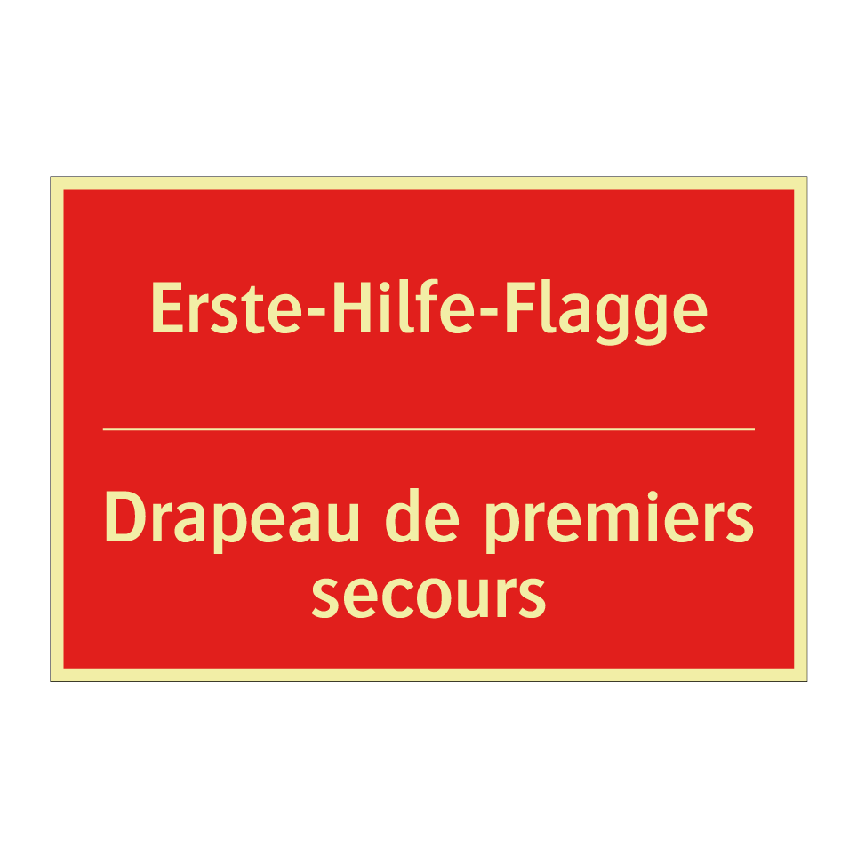 Erste-Hilfe-Flagge - Drapeau de premiers secours