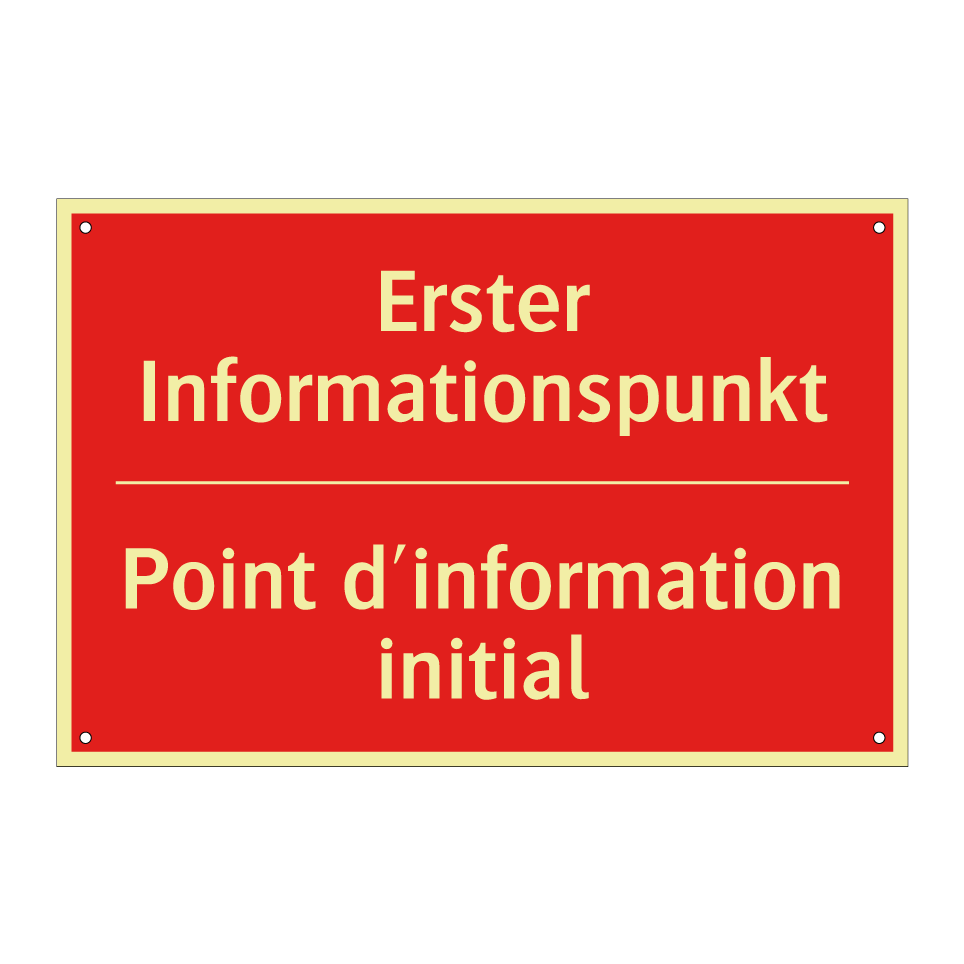 Erster Informationspunkt - Point d'information initial