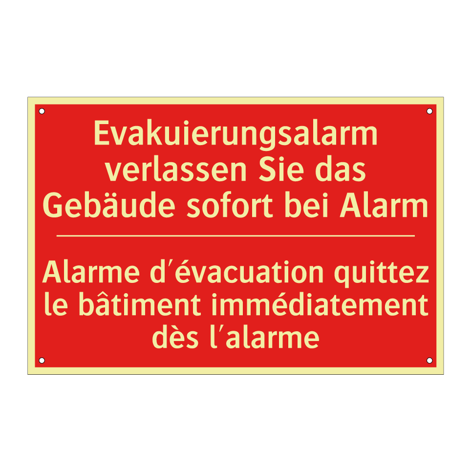 Evakuierungsalarm verlassen Sie /.../ - Alarme d'évacuation quittez le /.../