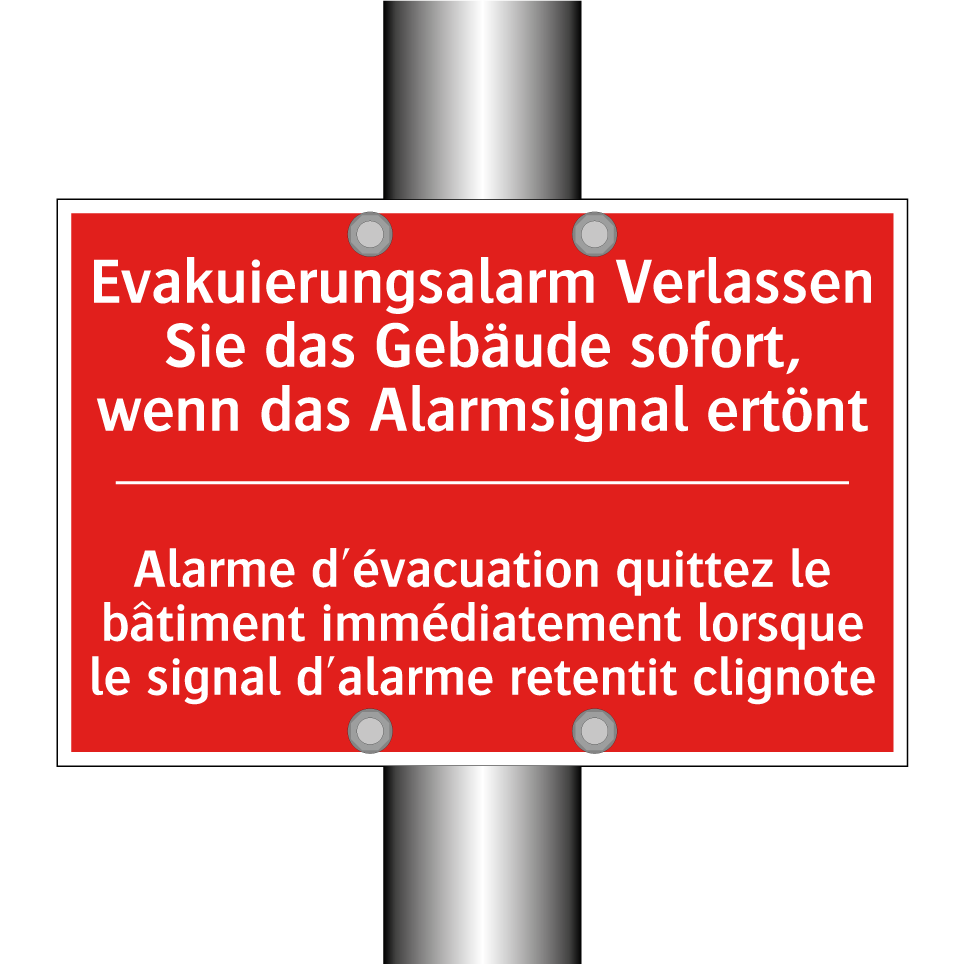 Evakuierungsalarm Verlassen Sie /.../ - Alarme d'évacuation quittez le /.../