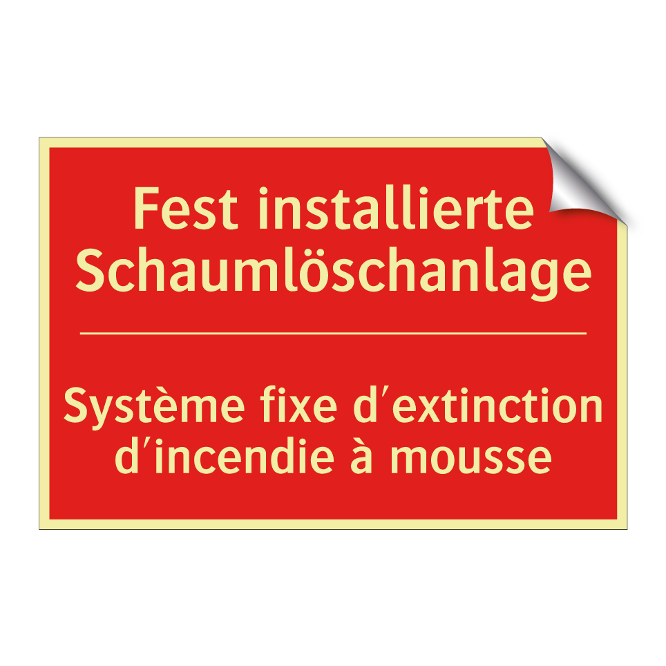 Fest installierte Schaumlöschanlage /.../ - Système fixe d'extinction d'incendie /.../