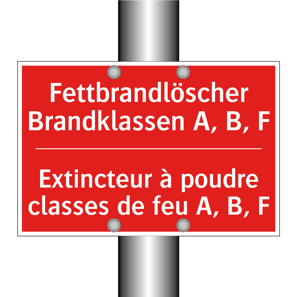 Fettbrandlöscher Brandklassen /.../ - Extincteur à poudre classes de /.../