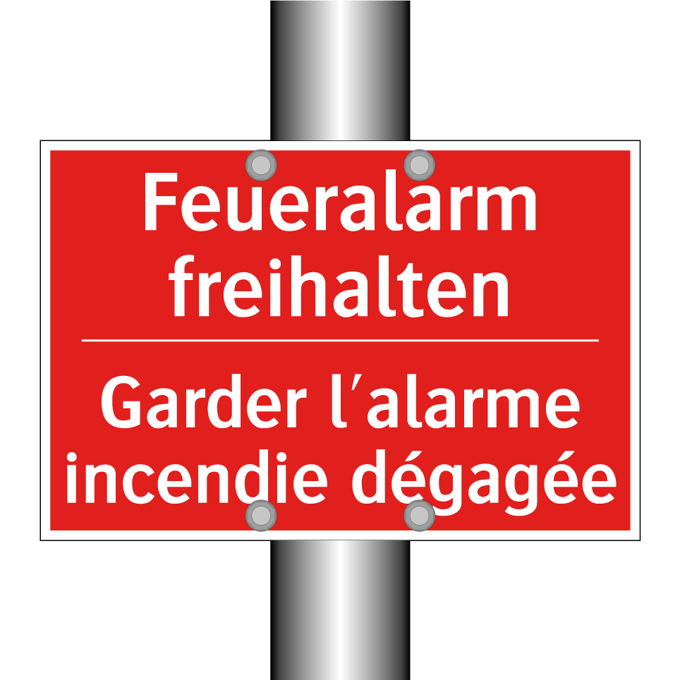 Feueralarm freihalten - Garder l'alarme incendie dégagée /.../