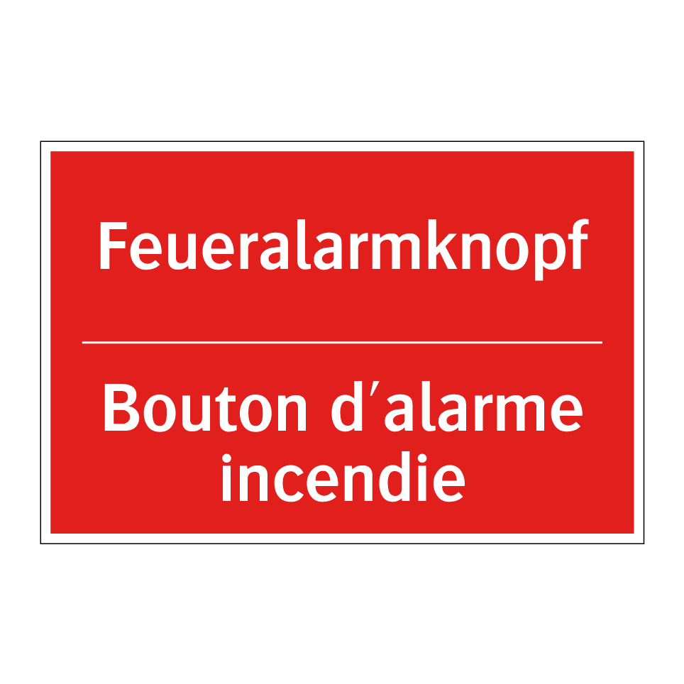Feueralarmknopf - Bouton d'alarme incendie