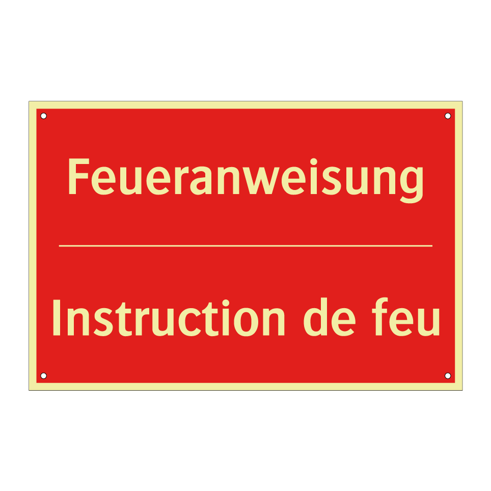 Feueranweisung - Instruction de feu