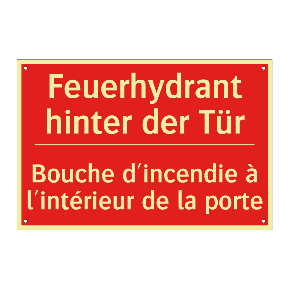 Feuerhydrant hinter der Tür - Bouche d'incendie à l'intérieur /.../