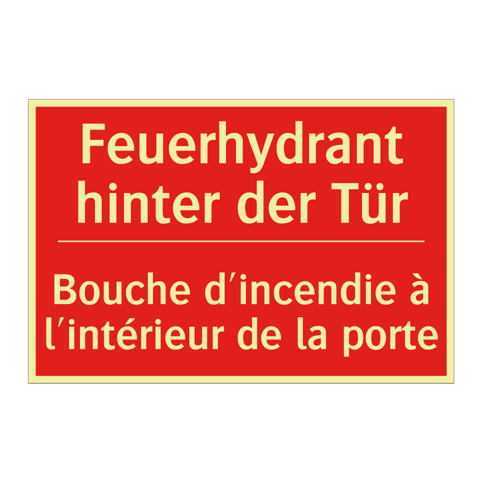 Feuerhydrant hinter der Tür - Bouche d'incendie à l'intérieur /.../