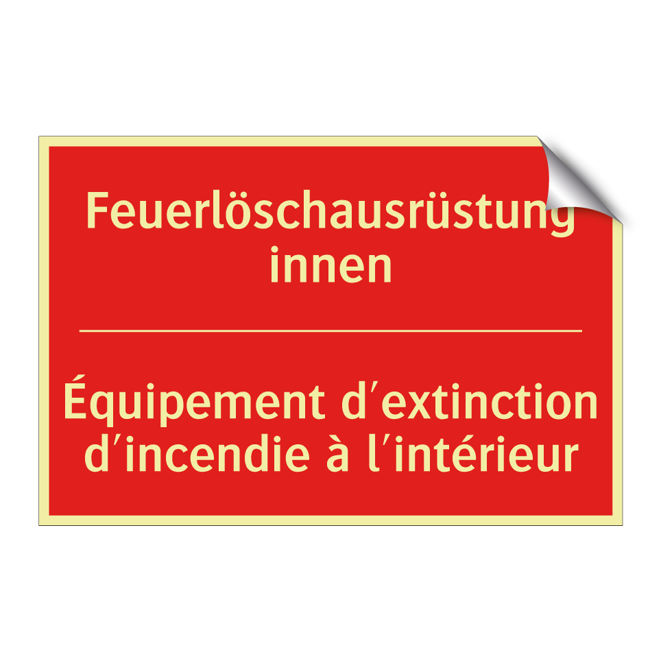 Feuerlöschausrüstung innen - Équipement d'extinction d'incendie /.../