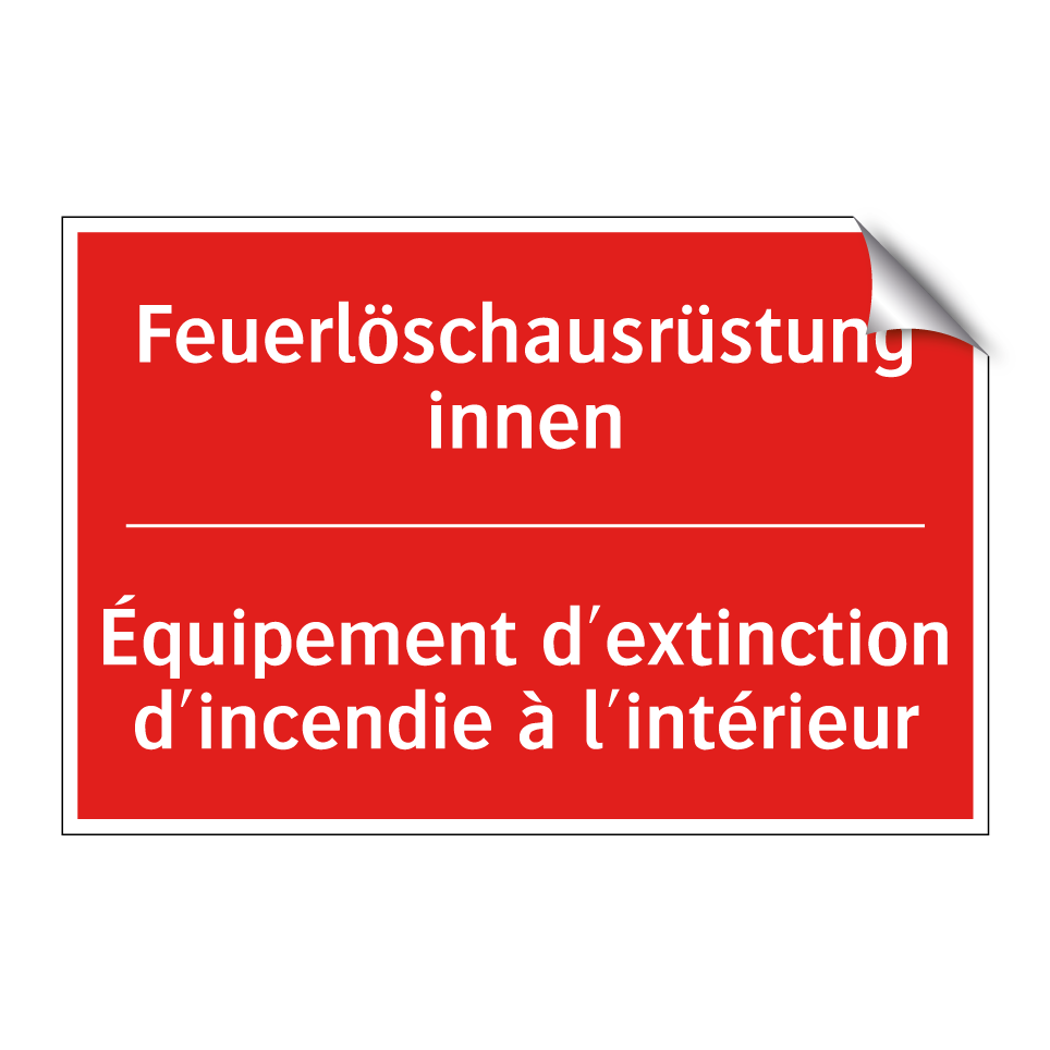 Feuerlöschausrüstung innen - Équipement d'extinction d'incendie /.../