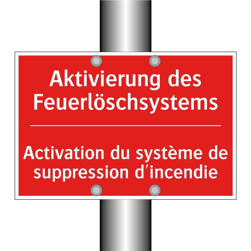Aktivierung des Feuerlöschsystems /.../ - Activation du système de suppression /.../