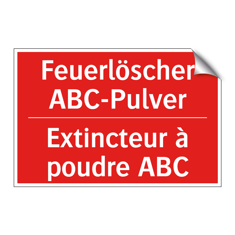 Feuerlöscher ABC-Pulver - Extincteur à poudre ABC