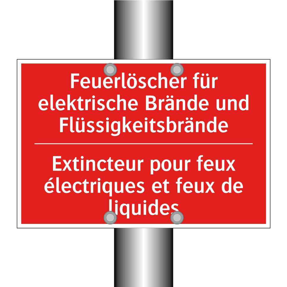 Feuerlöscher für elektrische Brände /.../ - Extincteur pour feux électriques /.../