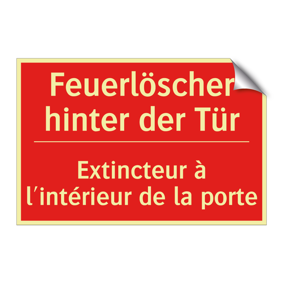 Feuerlöscher hinter der Tür - Extincteur à l'intérieur de la /.../