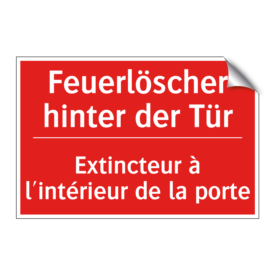 Feuerlöscher hinter der Tür - Extincteur à l'intérieur de la /.../