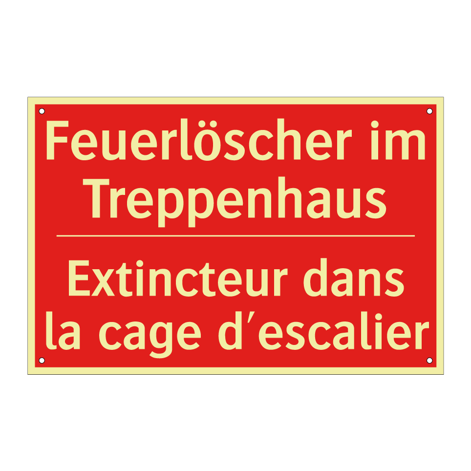 Feuerlöscher im Treppenhaus - Extincteur dans la cage d'escalier /.../