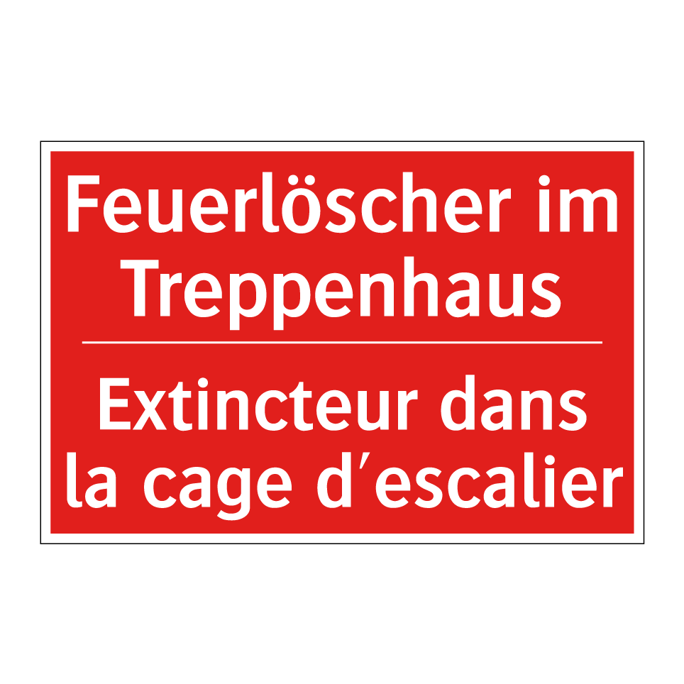 Feuerlöscher im Treppenhaus - Extincteur dans la cage d'escalier /.../