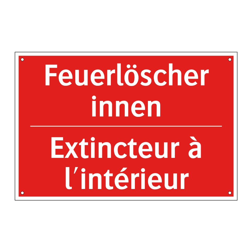 Feuerlöscher innen - Extincteur à l'intérieur