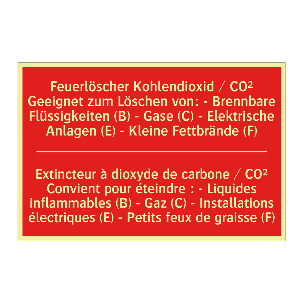 Feuerlöscher Kohlendioxid / CO² /.../ - Extincteur à dioxyde de carbone /.../