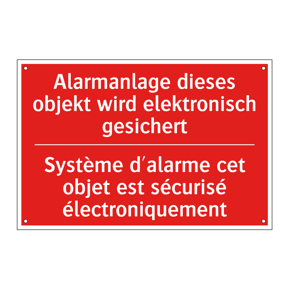 Alarmanlage dieses objekt wird /.../ - Système d'alarme cet objet est /.../