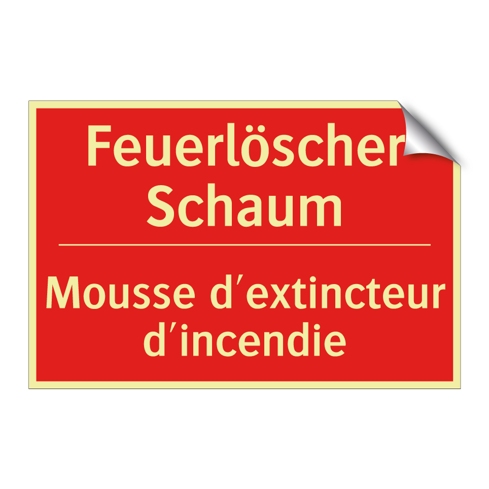 Feuerlöscher Schaum - Mousse d'extincteur d'incendie