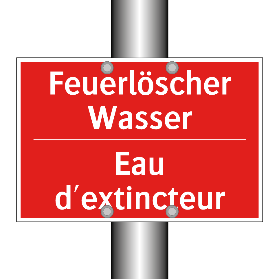 Feuerlöscher Wasser - Eau d'extincteur