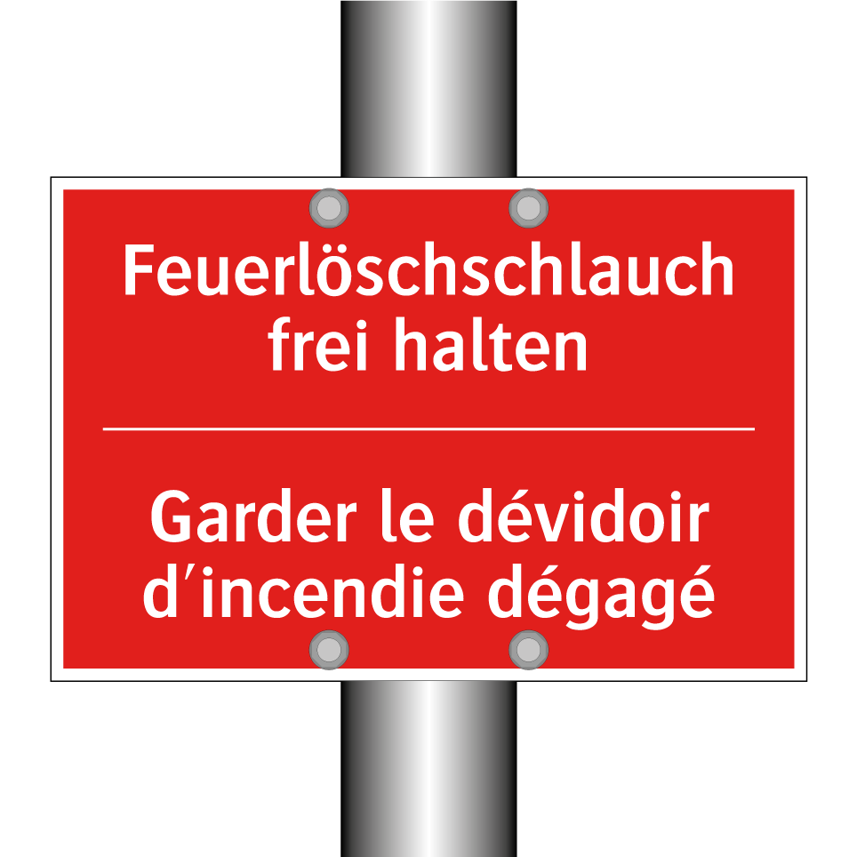 Feuerlöschschlauch frei halten - Garder le dévidoir d'incendie /.../