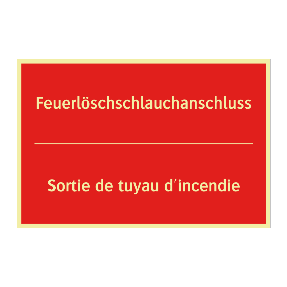 Feuerlöschschlauchanschluss - Sortie de tuyau d'incendie