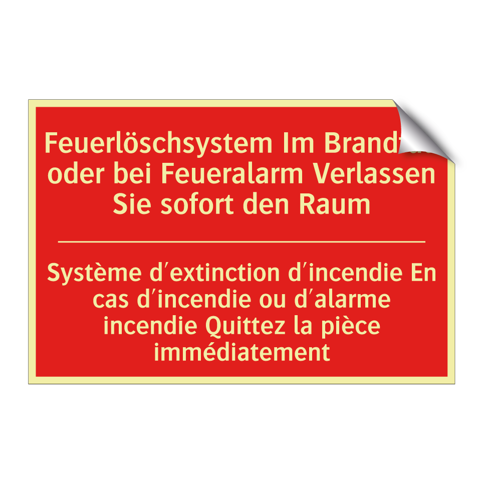 Feuerlöschsystem Im Brandfall /.../ - Système d'extinction d'incendie /.../