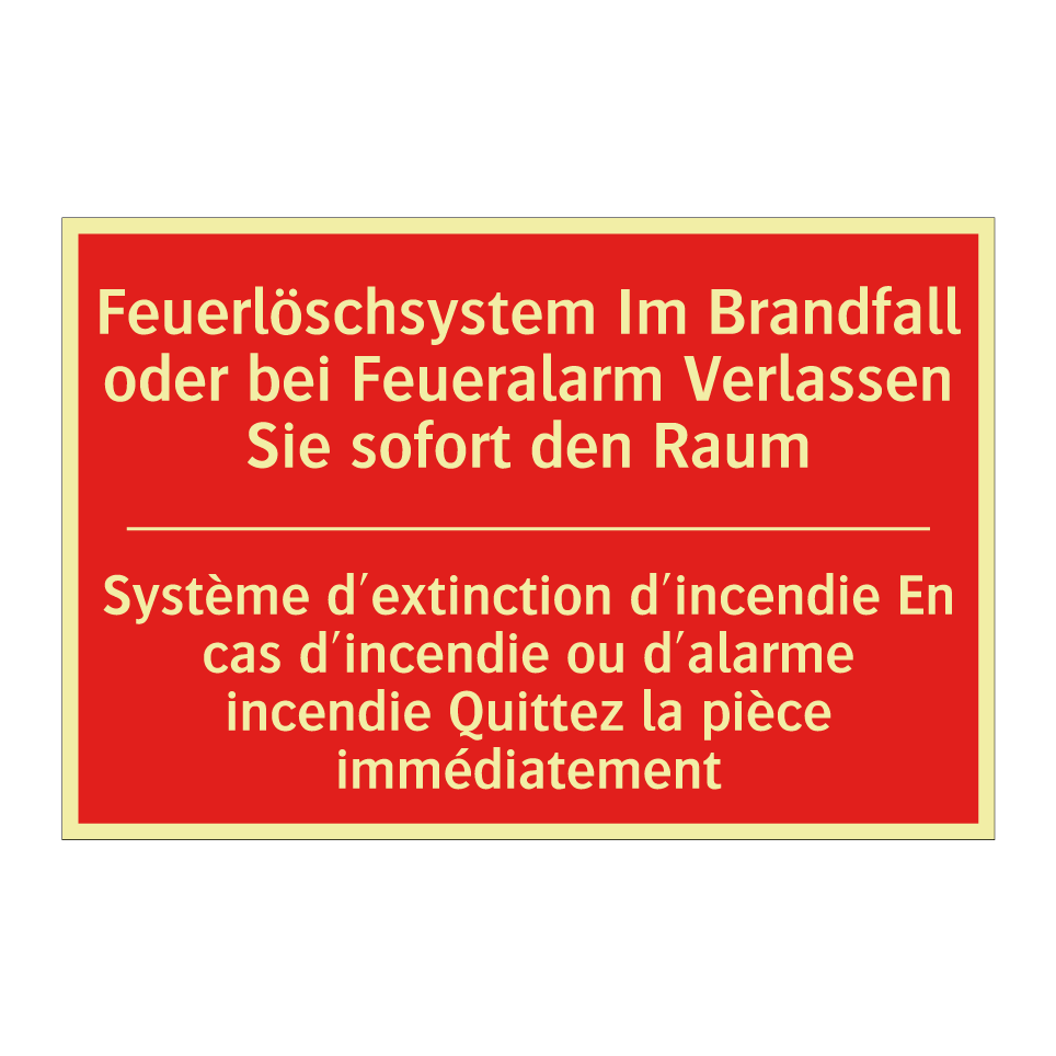 Feuerlöschsystem Im Brandfall /.../ - Système d'extinction d'incendie /.../