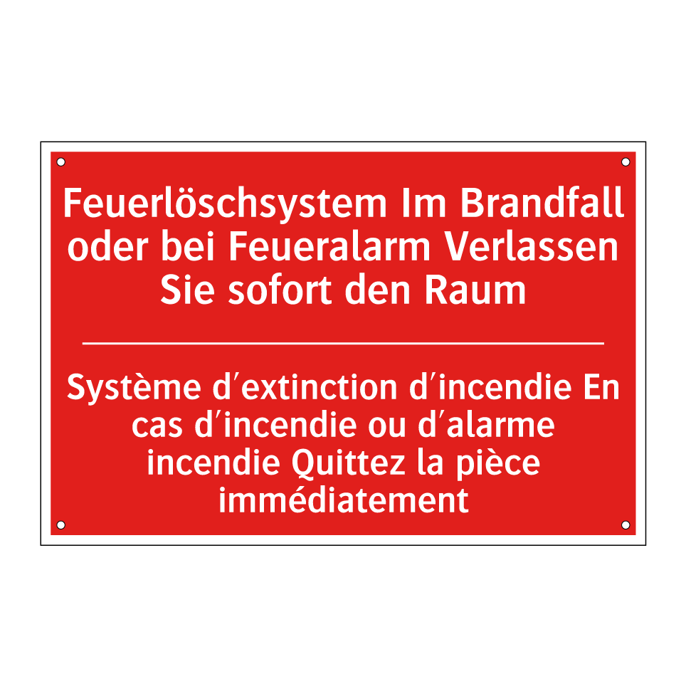 Feuerlöschsystem Im Brandfall /.../ - Système d'extinction d'incendie /.../