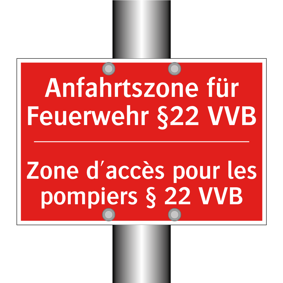 Anfahrtszone für Feuerwehr §22 /.../ - Zone d'accès pour les pompiers /.../