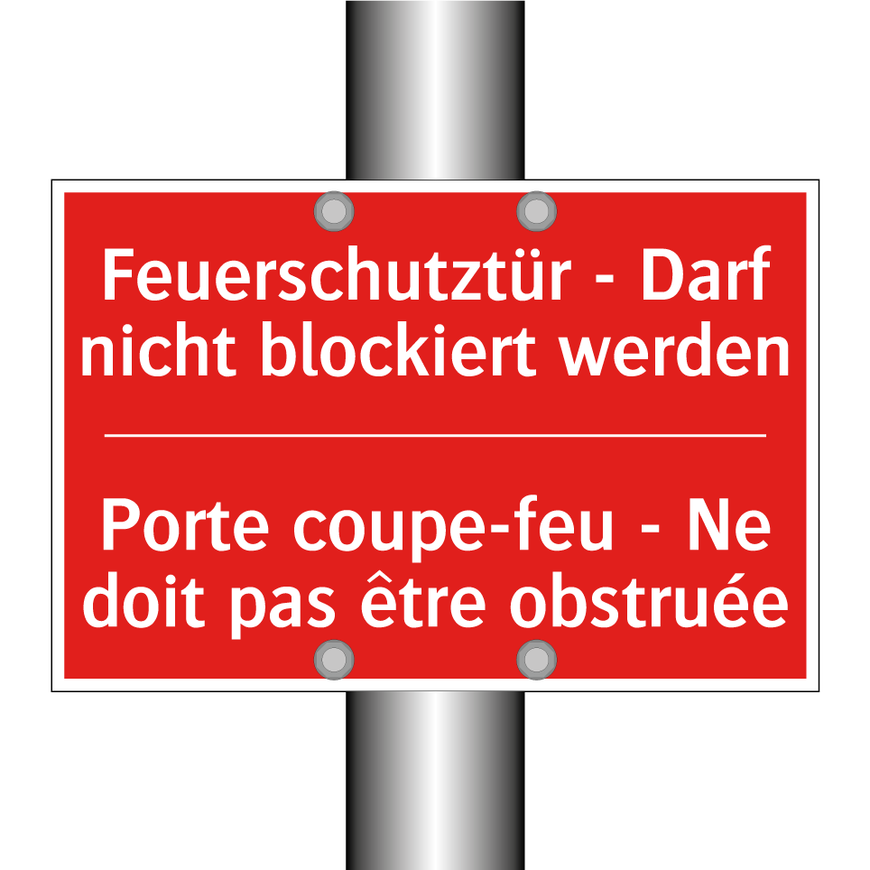 Feuerschutztür - Darf nicht blockiert /.../ - Porte coupe-feu - Ne doit pas /.../