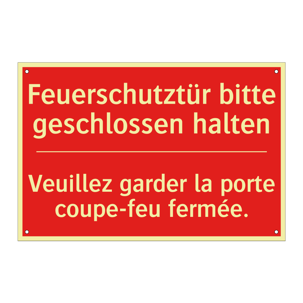 Feuerschutztür bitte geschlossen /.../ - Veuillez garder la porte coupe-feu /.../