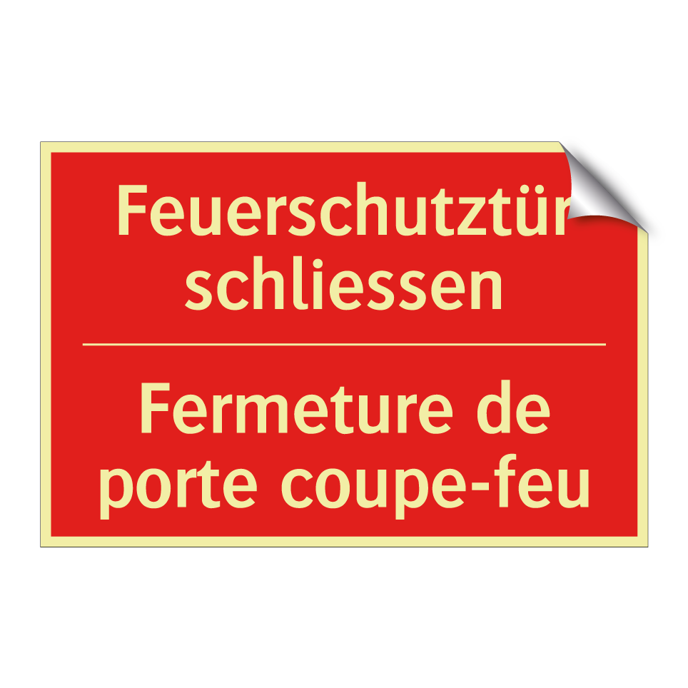 Feuerschutztür schließen - Fermeture de porte coupe-feu