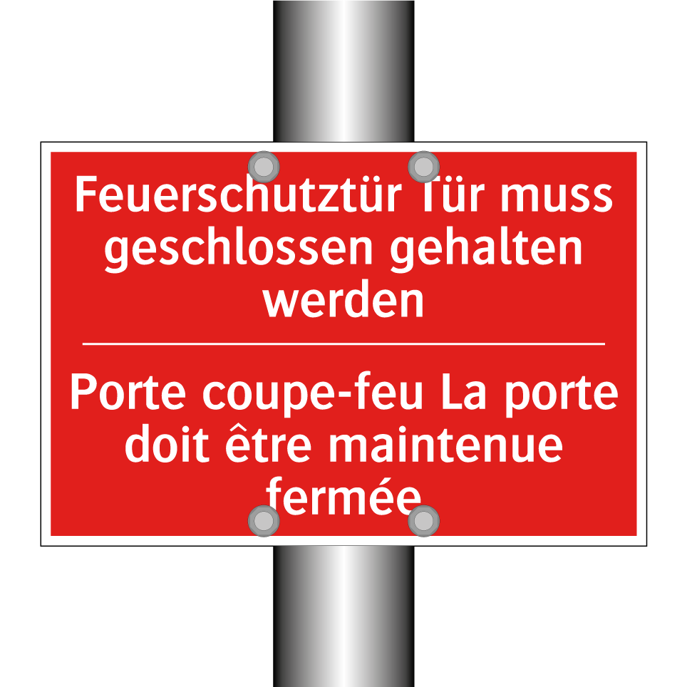 Feuerschutztür Tür muss geschlossen /.../ - Porte coupe-feu La porte doit /.../