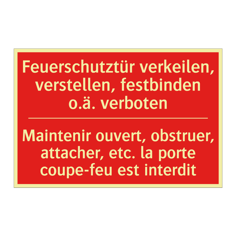 Feuerschutztür verkeilen, verstellen, /.../ - Maintenir ouvert, obstruer, attacher, /.../