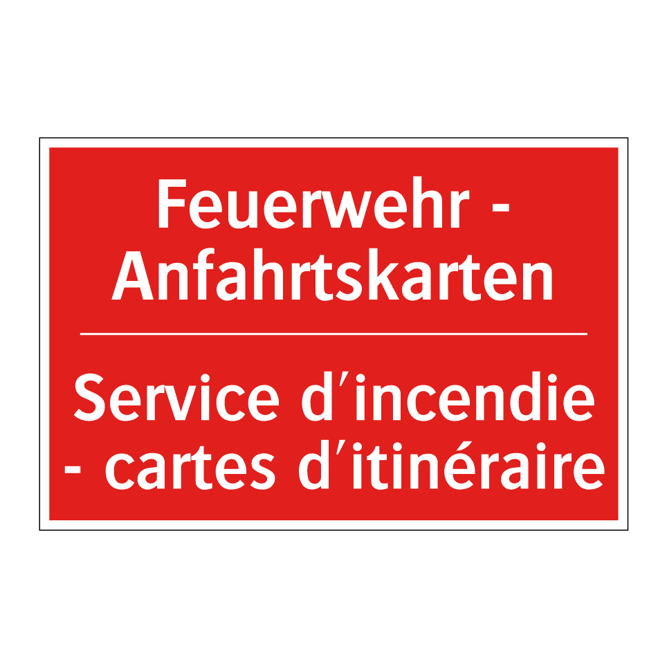 Feuerwehr - Anfahrtskarten - Service d'incendie - cartes d'itinéraire /.../