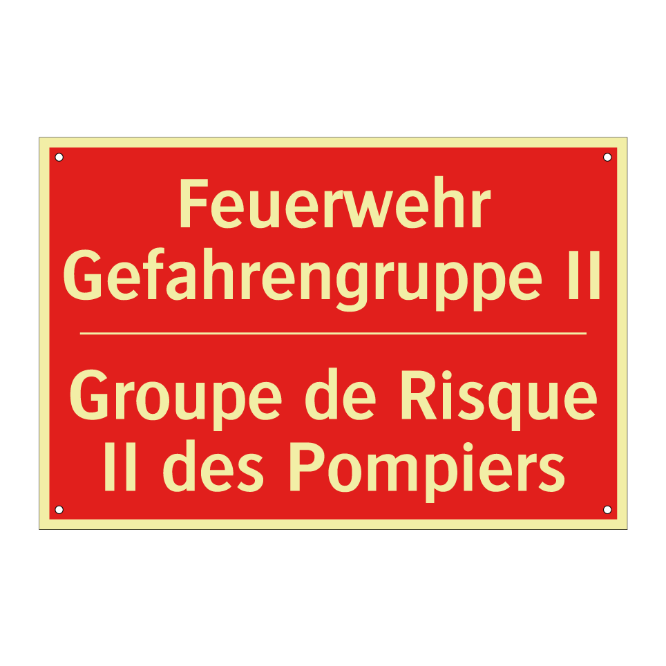 Feuerwehr Gefahrengruppe II - Groupe de Risque II des Pompiers /.../